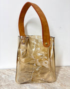 Glass bag vase