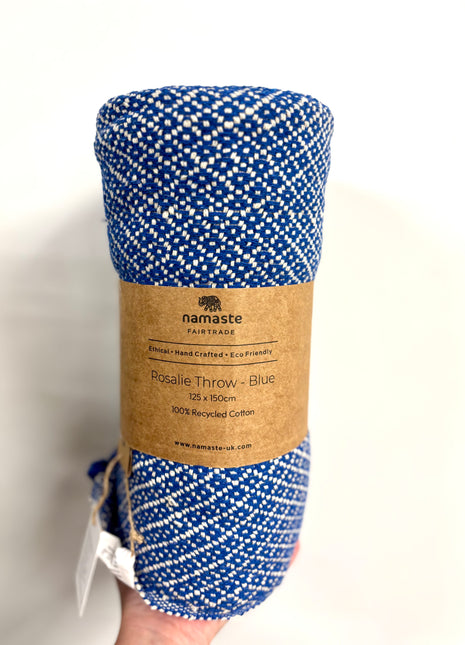 Blue throw