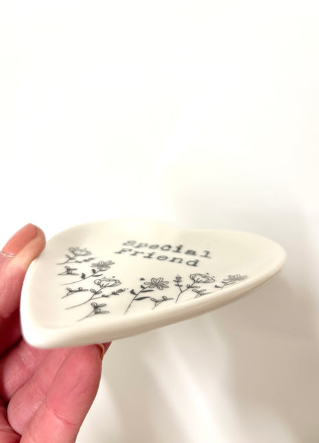Friend Floral trinket dish