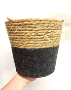Felt wicker pot