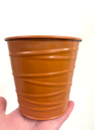 Brown tin pot