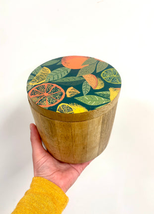 Citrus storage jar dark medium