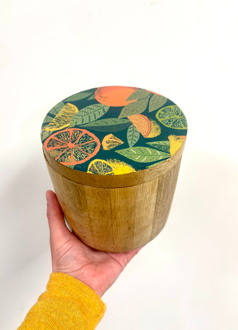 Citrus storage jar dark medium