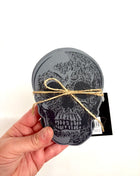 Skull coasters x4
