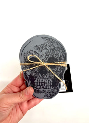 Skull coasters x4