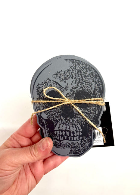 Skull coasters x4