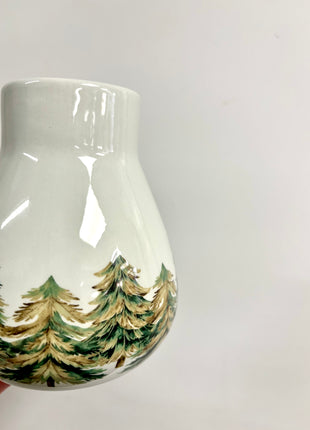 Winter forest vase