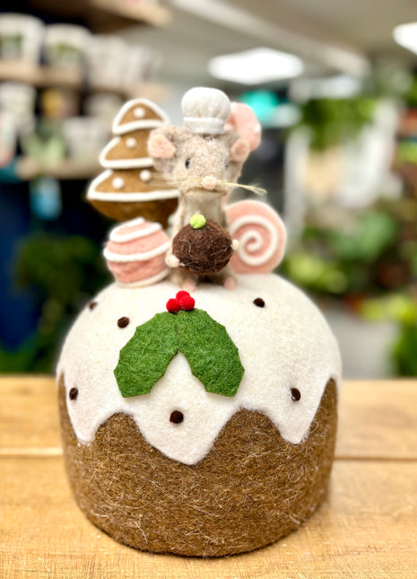 Mouse on Christmas Pudding