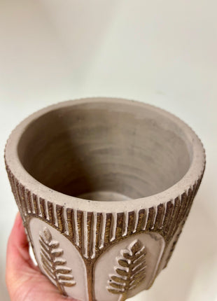Leaf design plant pot large