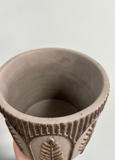 Leaf design plant pot large