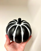 Black cement pumpkin