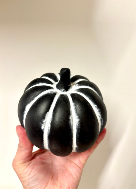 Black cement pumpkin