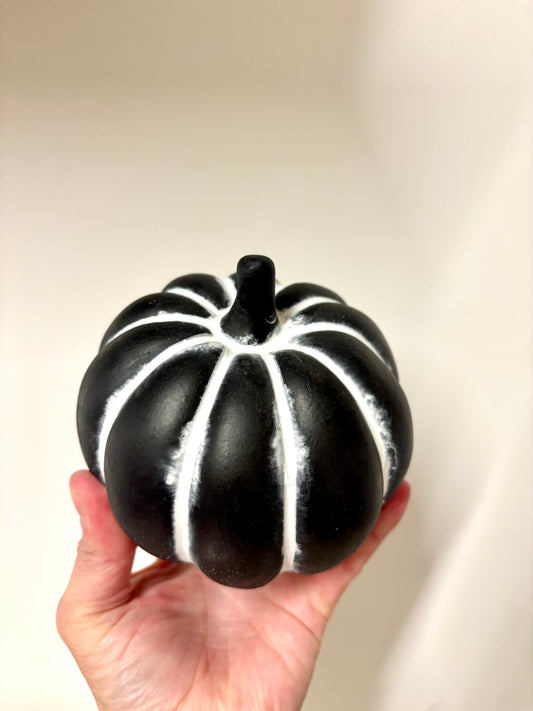 Black cement pumpkin