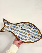Tray with Sardine design wooden