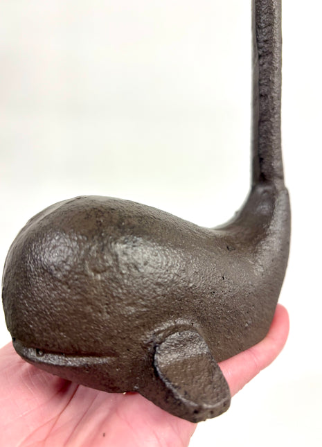 Whale cast iron toilet/kitchen roll holder
