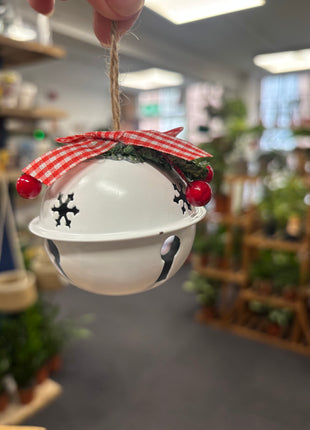 Metal bell hanger - White