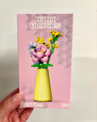 Mini bricks yellow vase