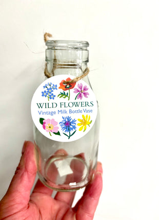Milk bottle vase