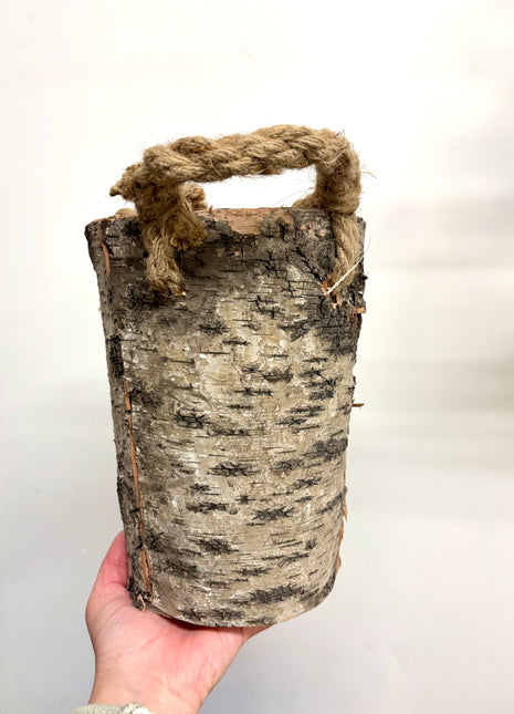 Bark pot with handles