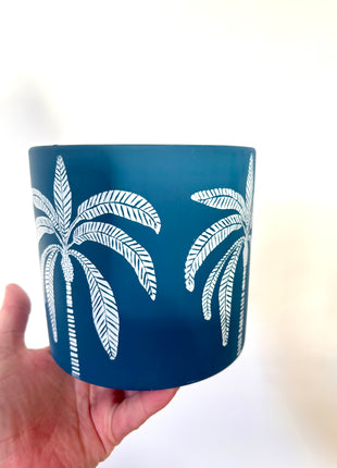 Palm tree plant pot