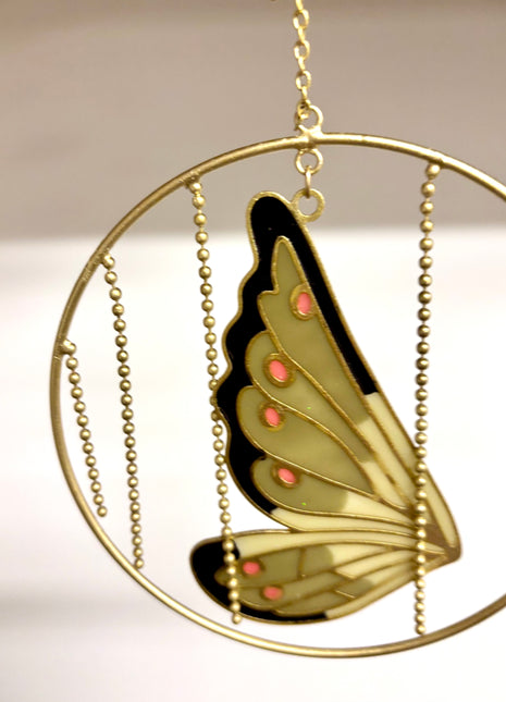 Green fairy wing decoration