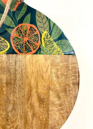 Citrus round chopping board