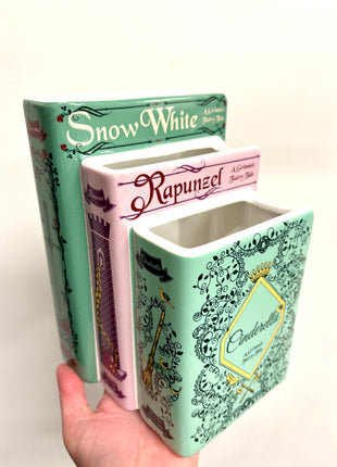 Triple Grimm’s fairy tale book vase