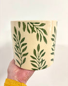 Green leaf plant pot small