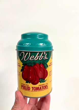 Tomato tin blue lid