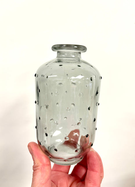 Glass mottled bottle