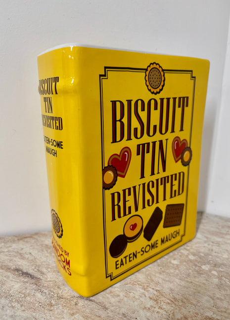 Book vase biscuit tin