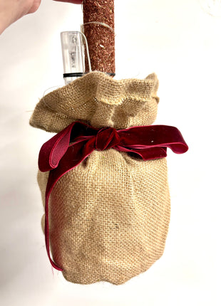 Light up tree in hessian bag