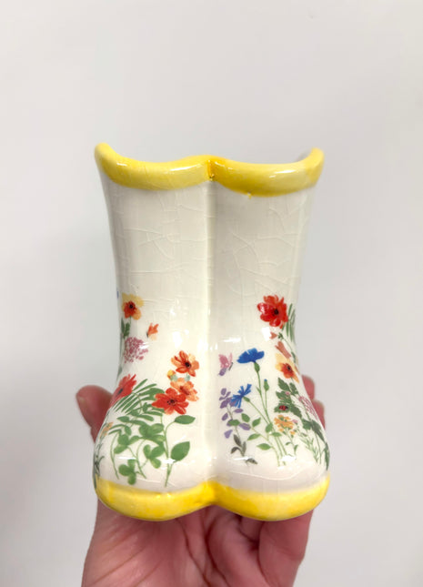 Floral mini wellies