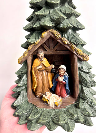 Light up Nativity tree