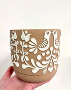 Bird plant pot