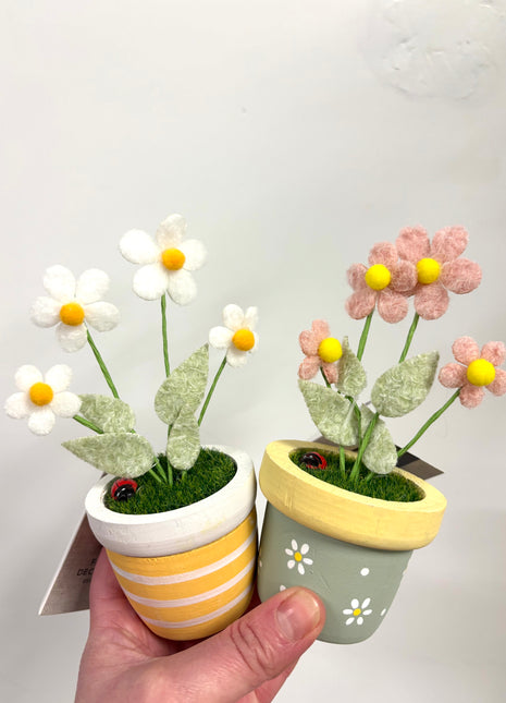 Fabric potted flowers