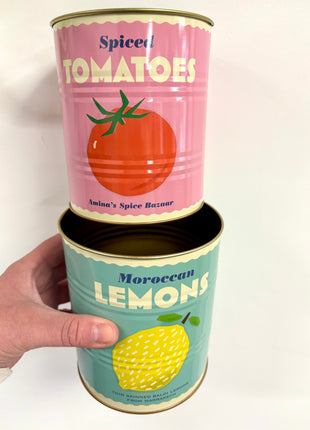 Lemon/Tomato storage tins