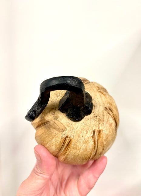 Twisted wood pumpkin