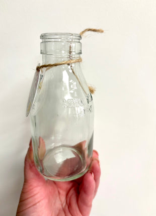 Milk bottle vase