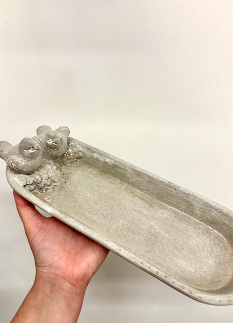 Concrete bird feeder/bath