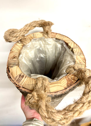 Bark pot with handles