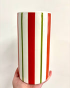 Stripe red vase