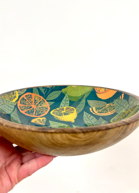 Citrus serving bowl dark