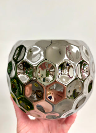 Disco ball plant pot