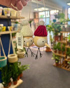 Wooden bird hanger