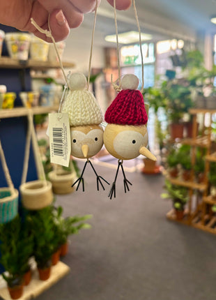 Wooden bird hanger
