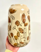 Floral design natural vase