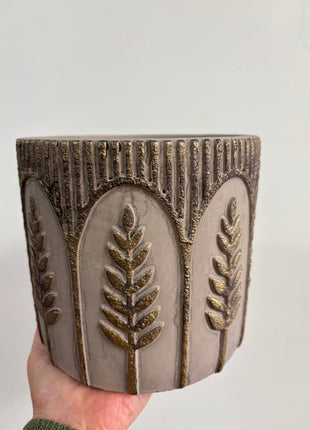 Leaf design plant pot large