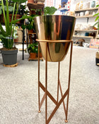 Copper planter with stand