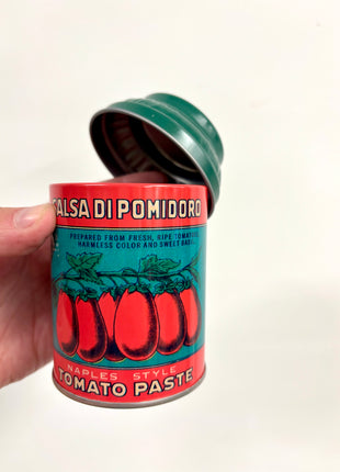 Tomato tin green lid
